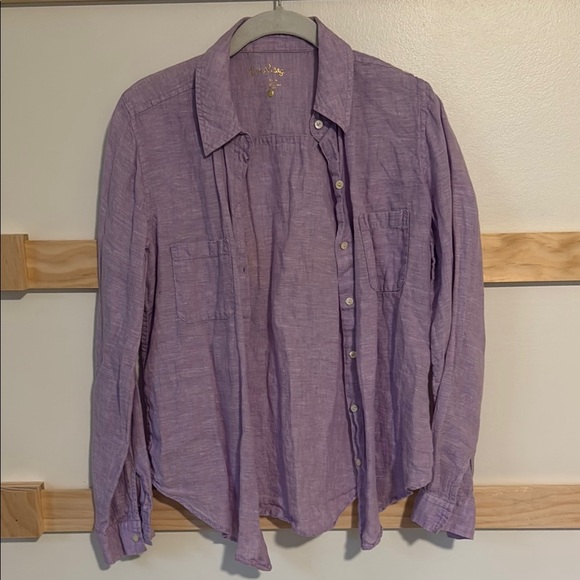 Lilly Pulitzer lavender Seaview linen top - Picture 2 of 3
